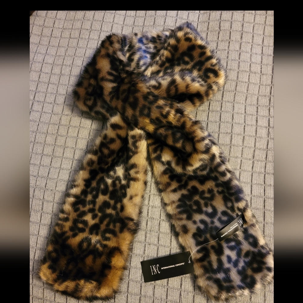 INC International Faux Fur Scarf